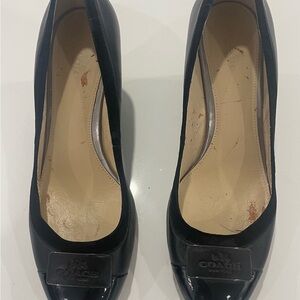 Coach Black Leather Heels